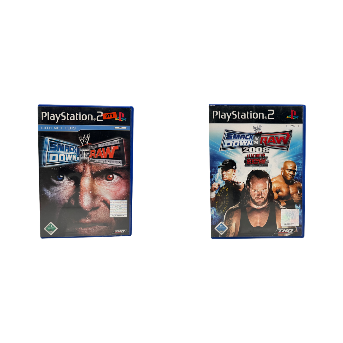 Smack Down vs Raw + Smack Down vs Raw 2008 ECW Bundle - Sony PlayStation 2