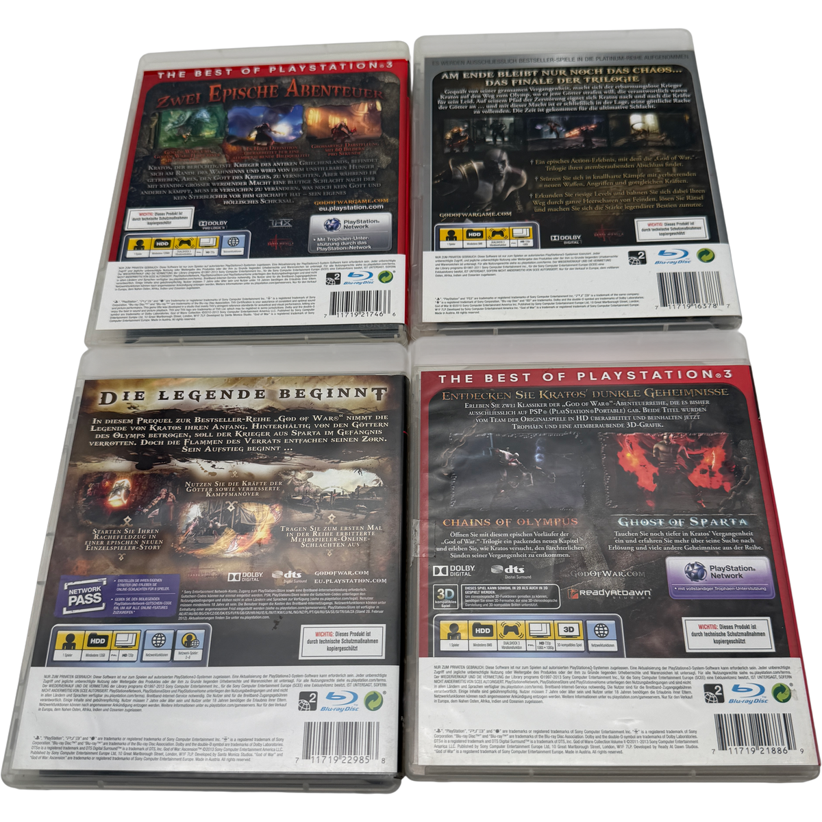 God of War Collection + Volume 2 + GoW 3 + Asc Bundle