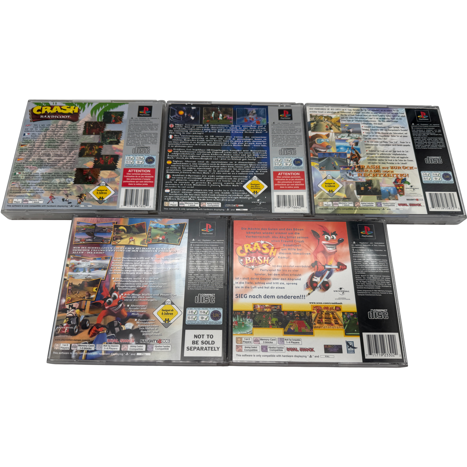 Crash Bandicoot 1 2 3 CTR Bash Team Racing Warped Bundle