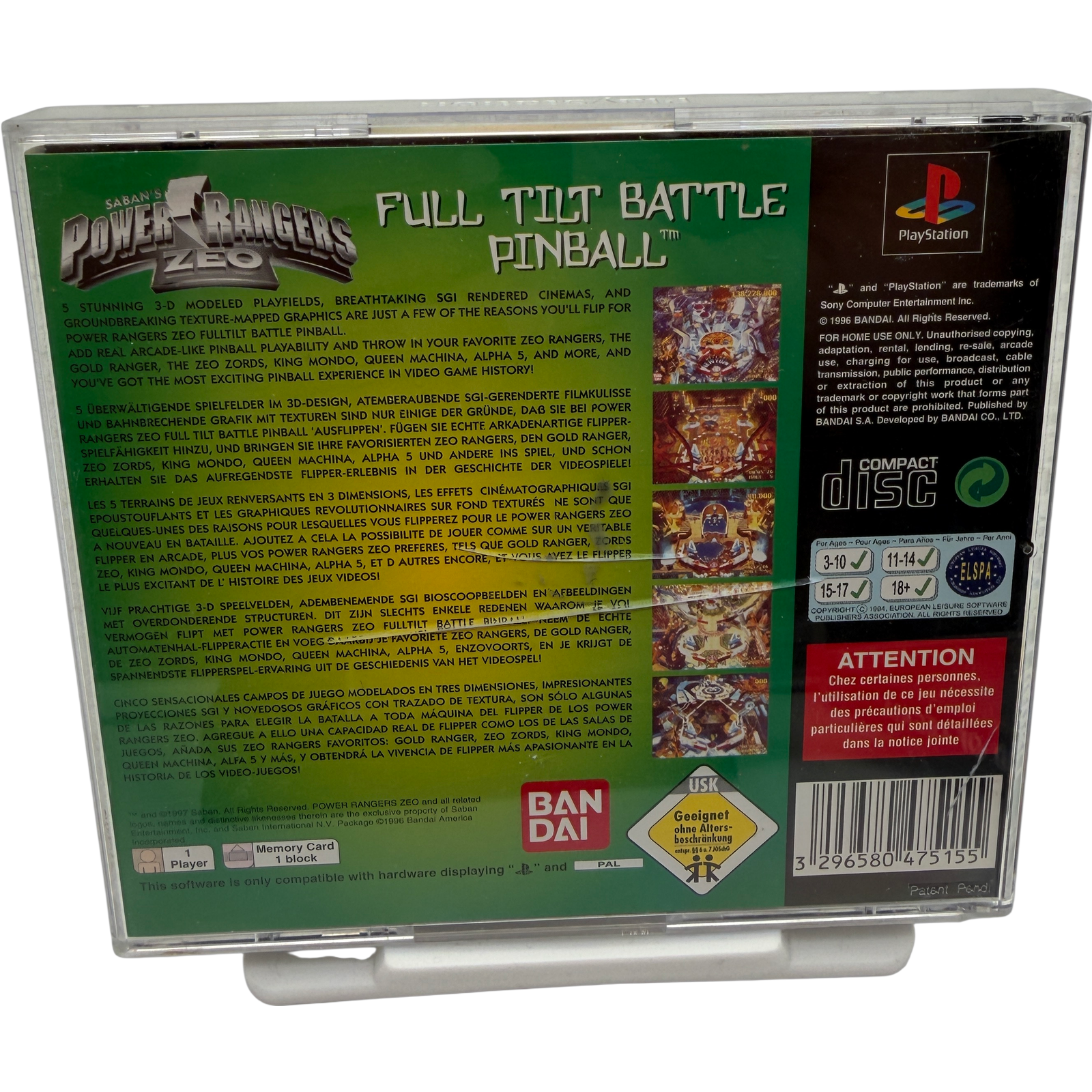 Power Rangers Zeo Full Tilt Battle Pinball
