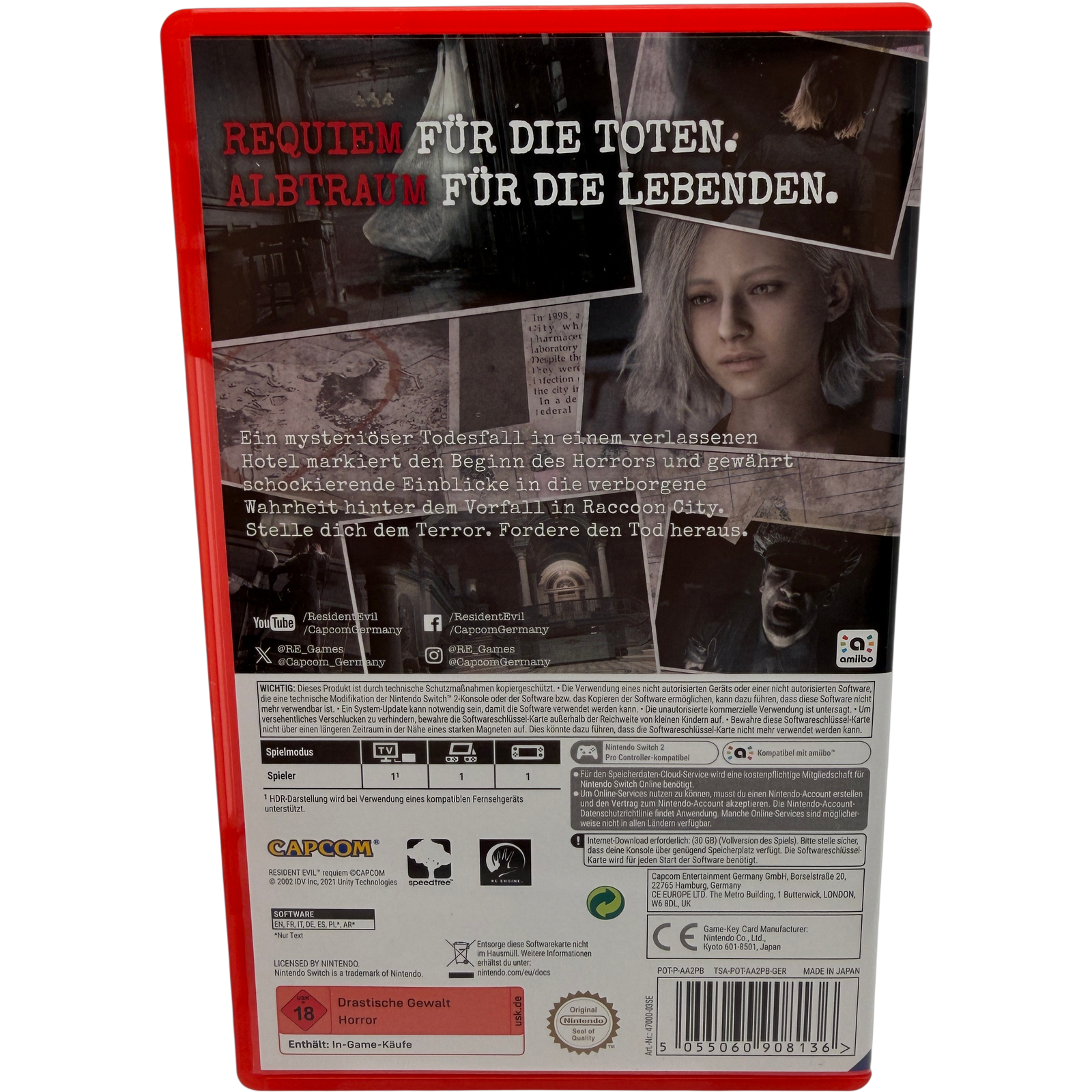 Resident Evil Requiem Lenticular Edition 3D Cover ink Bonus