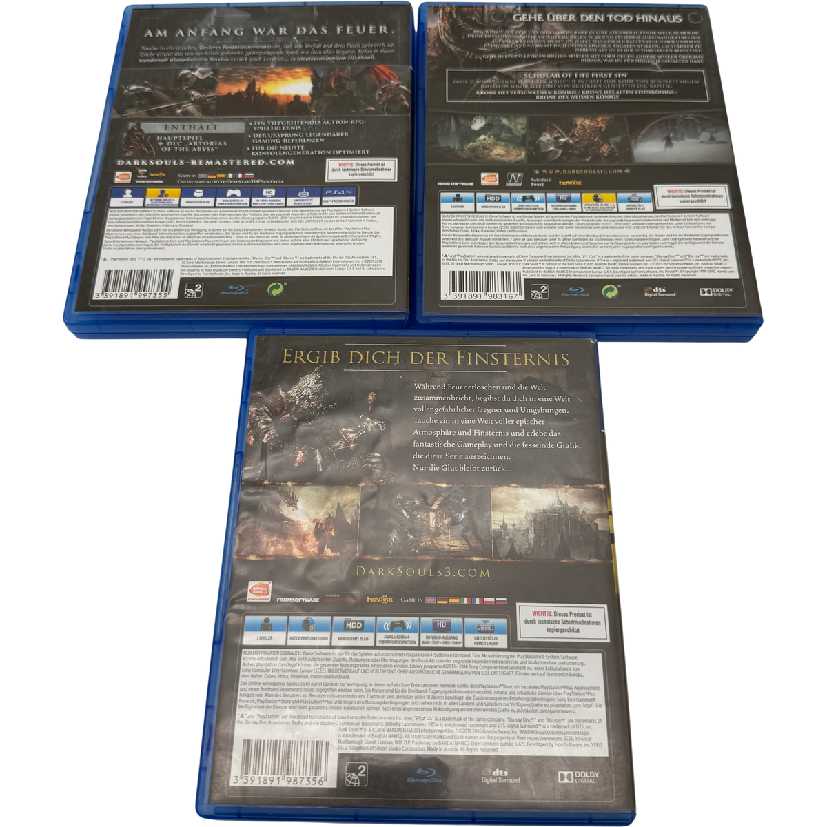 Dark Souls Remastered + 2 + 3 II III Bundle