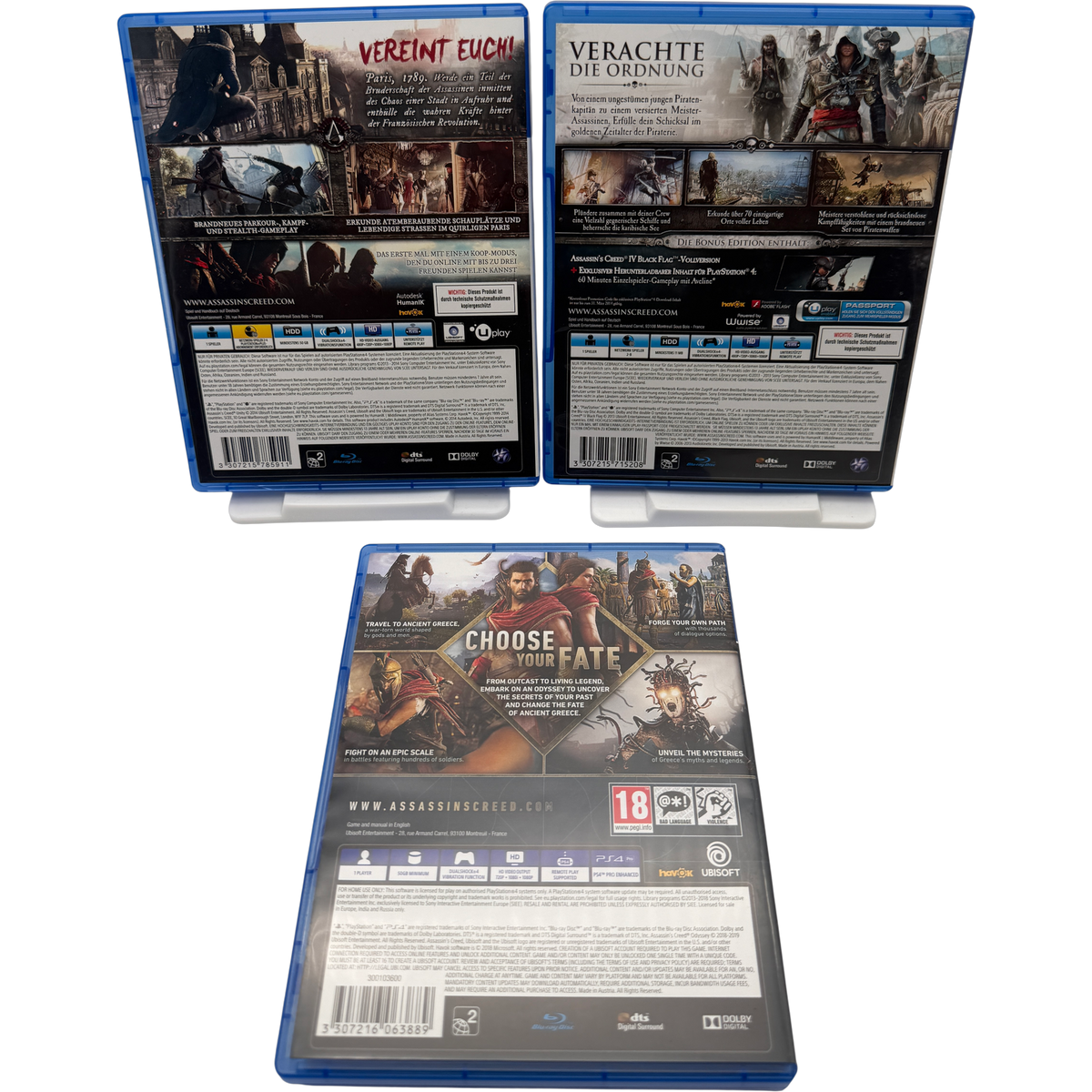 Assassins Creed Unity + Black Flag + Odyssey Bundle