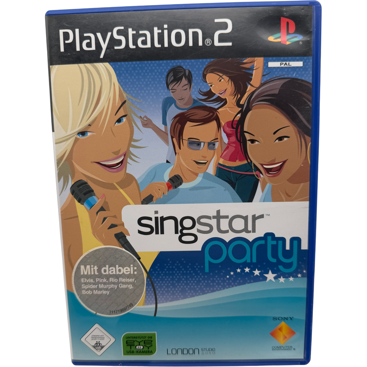 Singstar Party m. 2 Mikros und Eyetoy Kamera Bundle