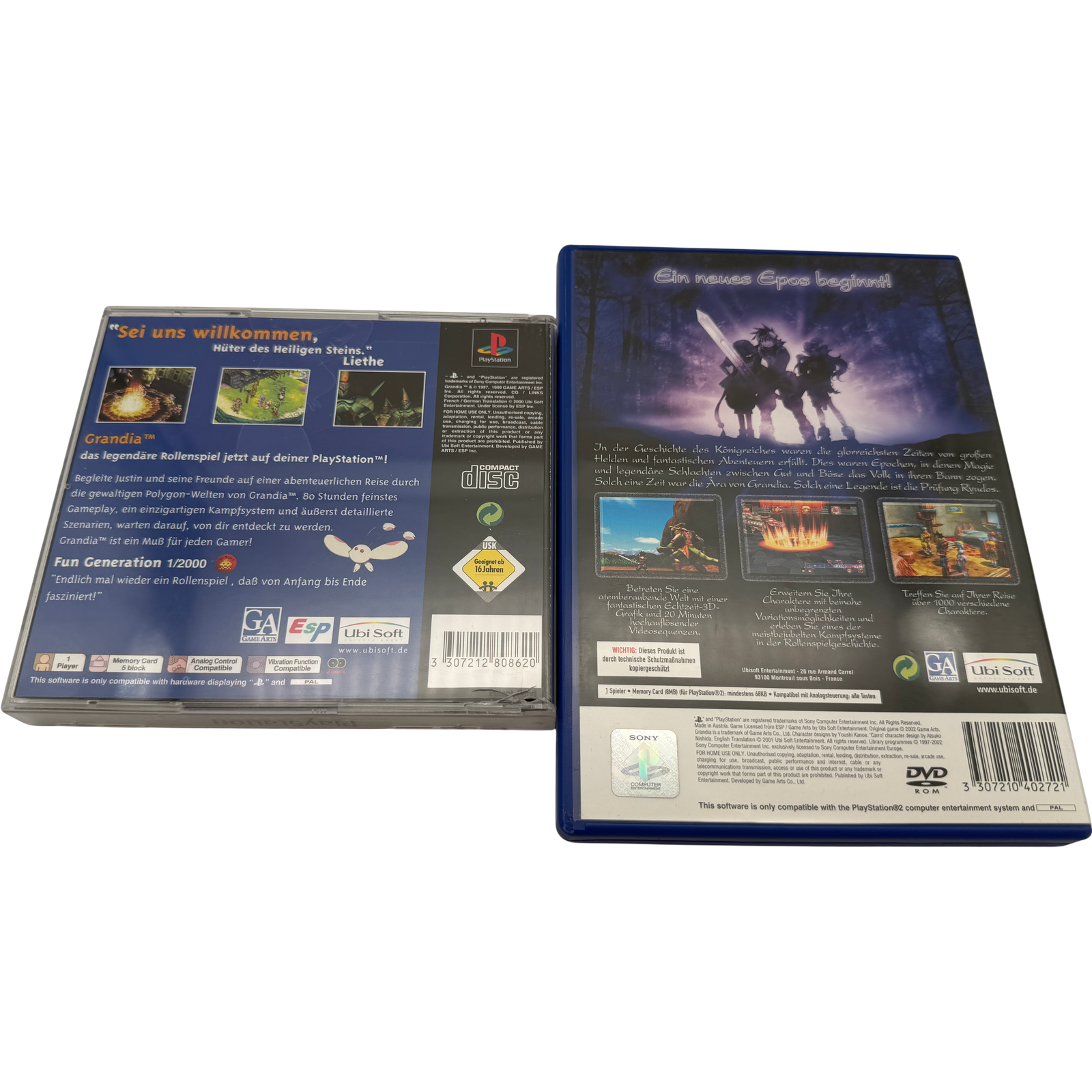 Grandia & Grandia 2 PS1 PS2 Bundle