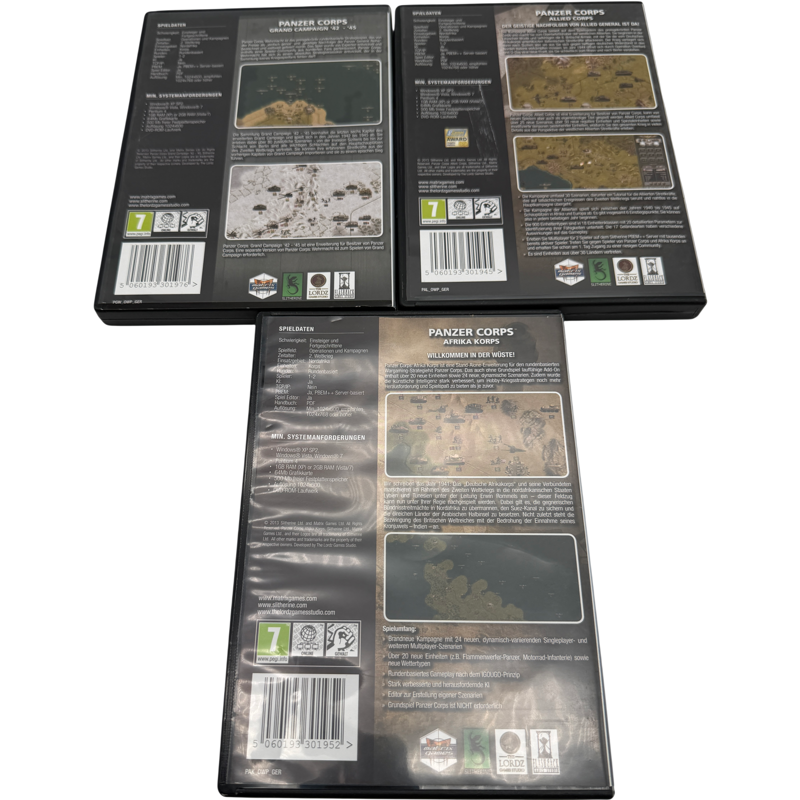panzercorps grand campaign + Afrikacorps + Allied Corps Bundle