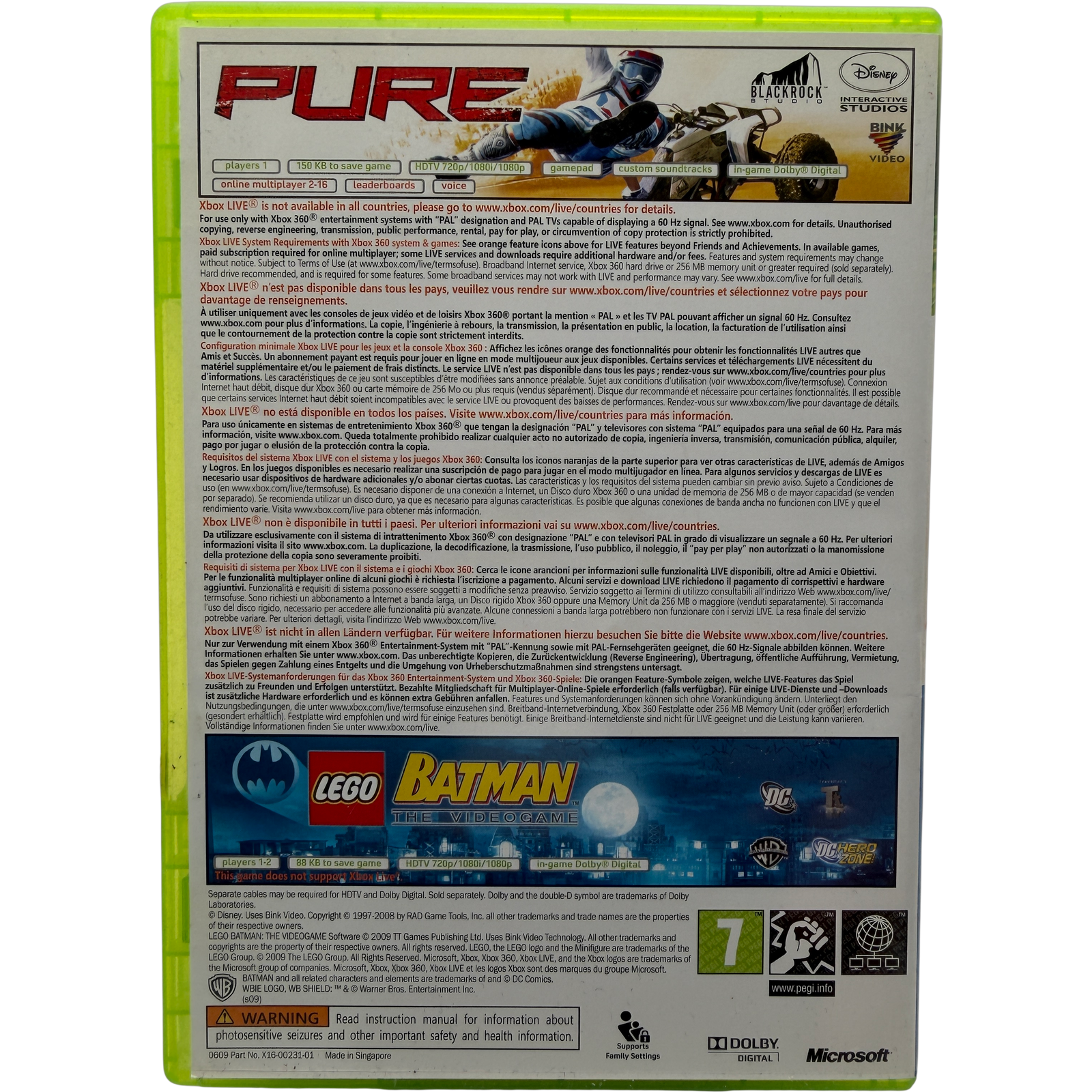 Pure und Lego Batman