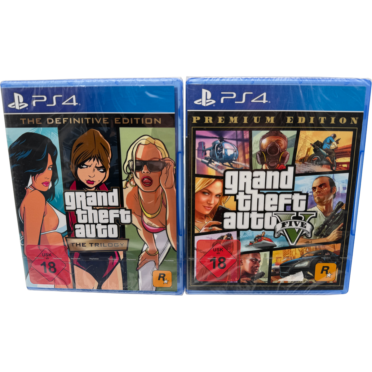 Grand Theft Auto The Trilogy + GTA 5 V Premium Bundle Neu