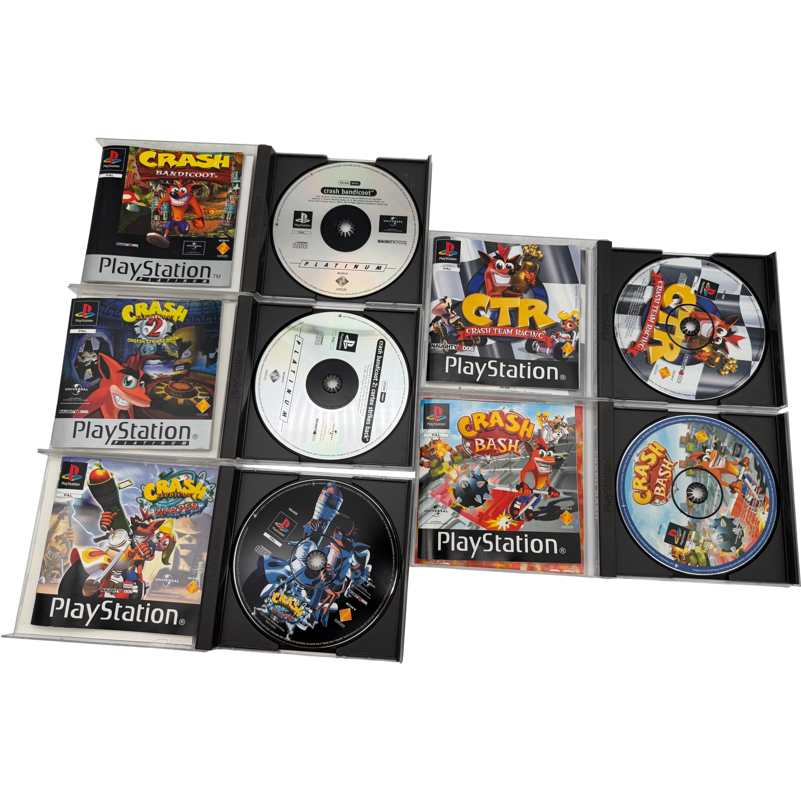 Crash Bandicoot 1 2 3 CTR Bash Team Racing Warped Bundle
