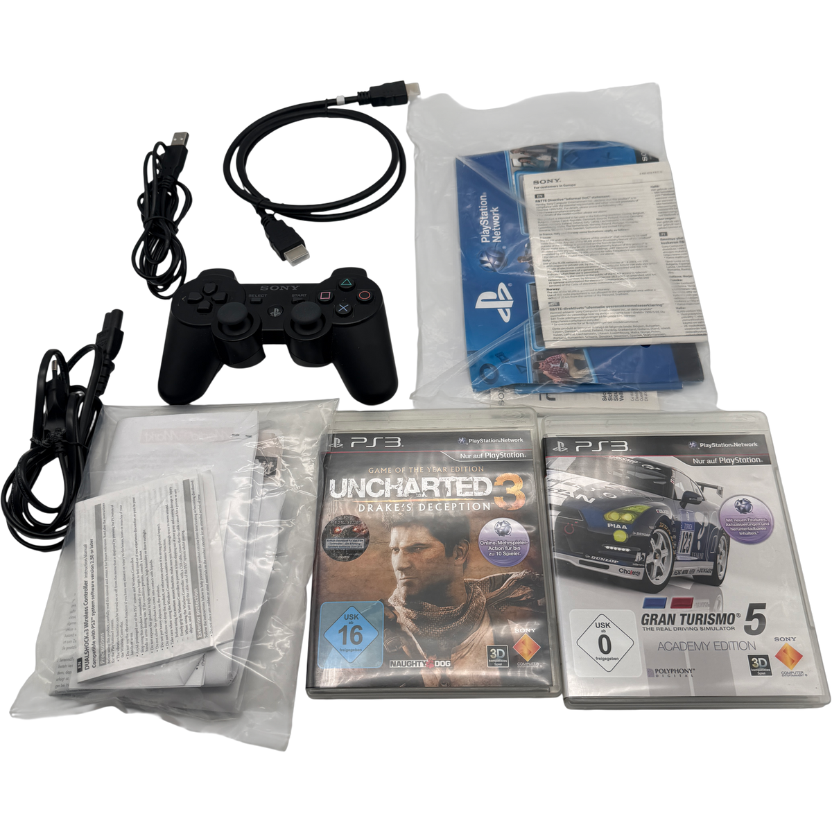 Sony PlayStation 3 Super Slim 500 GB GT5 + Uncharted Special Edition Konsole