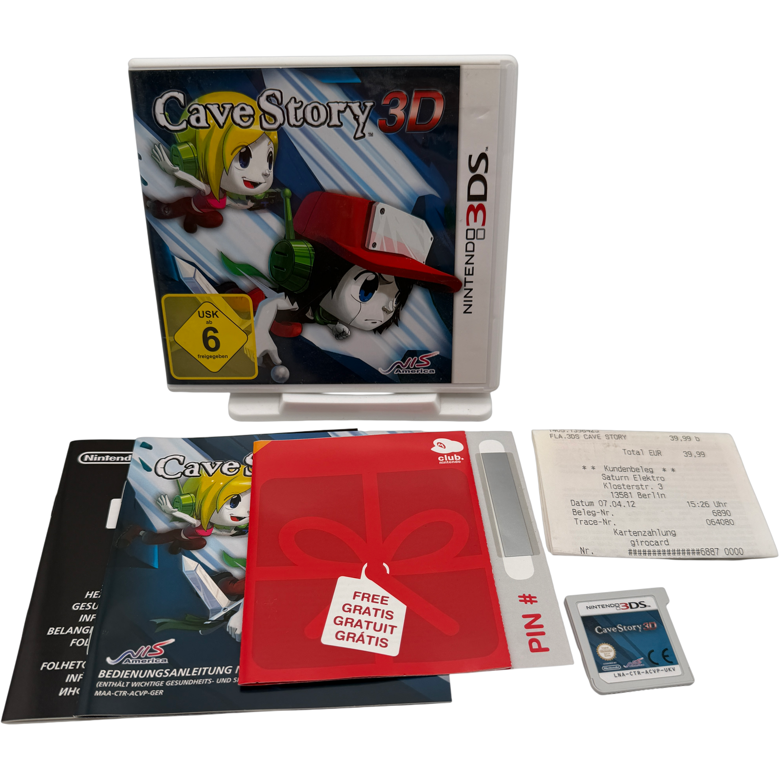 Cave Story 3D inkl. Originalbeleg - komplett