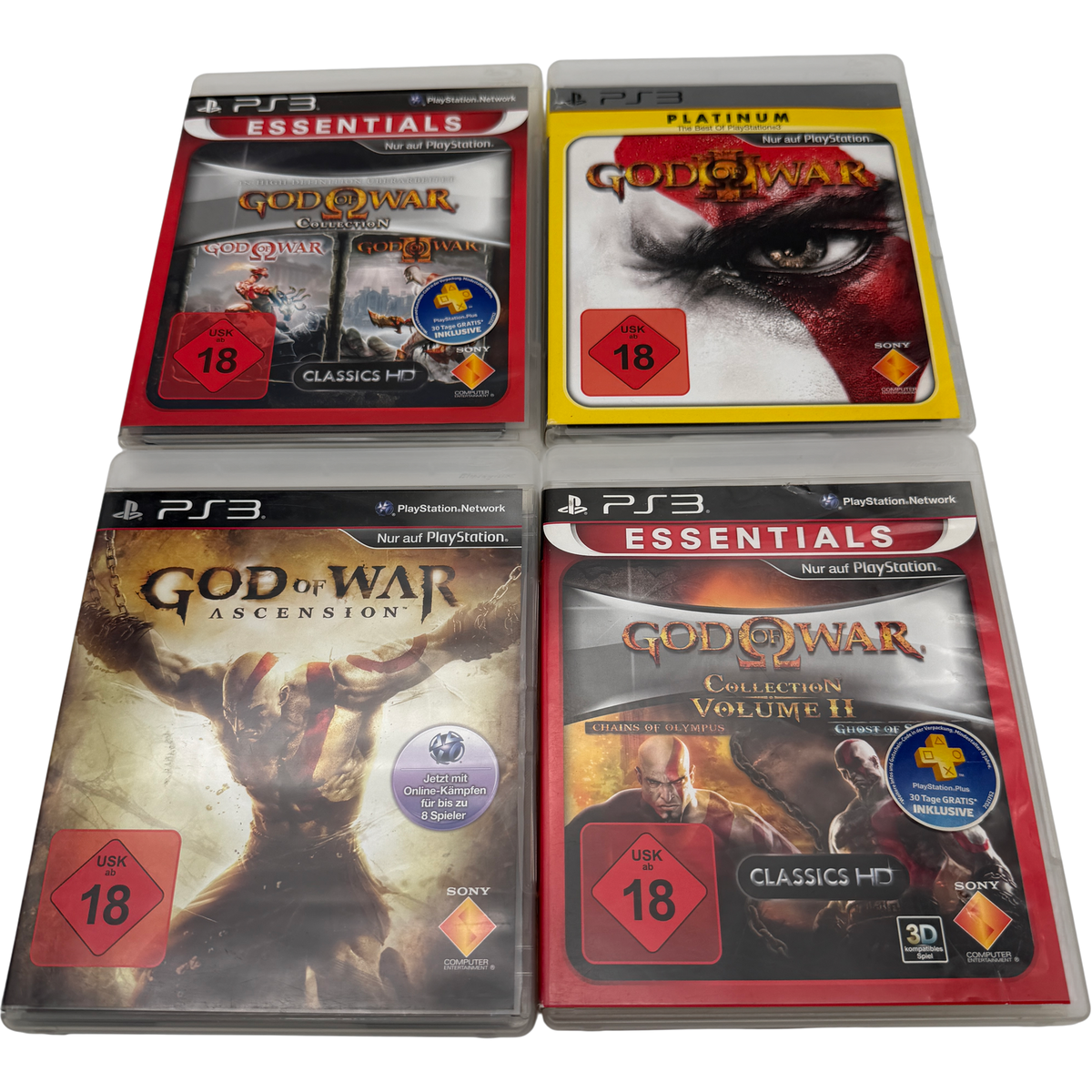 God of War Collection + Volume 2 + GoW 3 + Asc Bundle