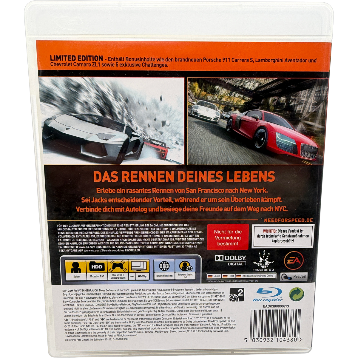 Need for Speed the run ps3 Limited Edition